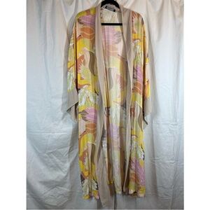 Refka Abstract 70's Psychedelic floral Sari Tunic lightweight OS